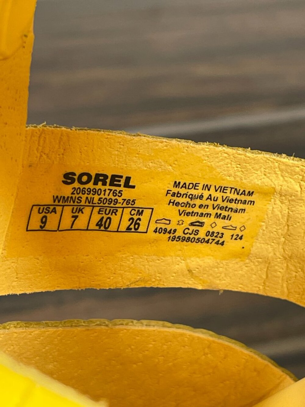Sorel Ona Streetworks Fisherman Mid Sandal Shoes Womens Sz 9 Yellow Ray Leather - Picture 12 of 12